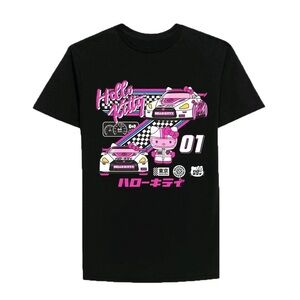 Sanrio Hello Kitty Racing Black Graphic T-Shirt
